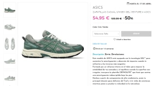 Zapatillas Asics Gel-Venture 6 unisex por 43,96€