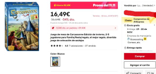 Juego de mesa de Carcassonne Edición de invierno por 16,49€