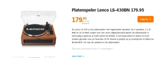Lenco Platenspeler met Bluetooth voor €179 in de AH voordeelshop