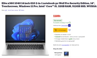 HP Elite x360 14" laptop voor €1189 bij Bol