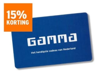 GAMMA €50 Cadeaupas voor €42,50 + 500 ING Punten