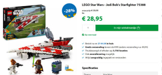LEGO Star Wars - Jedi Bob's Starfighter 75388 voor €28,95 bij Goodbricks