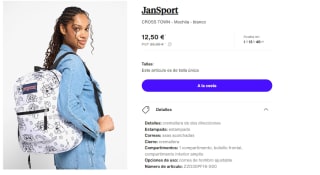 Mochila JanSport Cross Town 26L por 12.5€