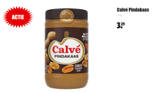 Calvé Pindakaas 1kg voor maar €3,29 bij Dirk