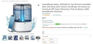 Humidificador Inteligente ZOESURE 4L por 27.99€