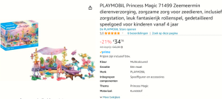 Playmobile Zeemeermin dierenverzorging voor €30,99 bij Amazon