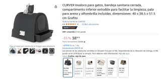 CURVER Arenero para gatos, bandeja sanitaria cerrada, compartimento inferior extraíble por 38,99€