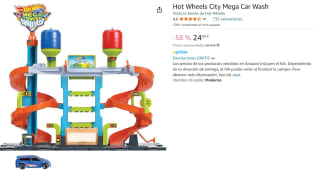 Hot Wheels City Mega torre lavado de coches Pista para vehículos por 24.99€
