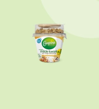 Probeer Campina magere milde kwark vanille & granola gratis na cashback via Scoupy