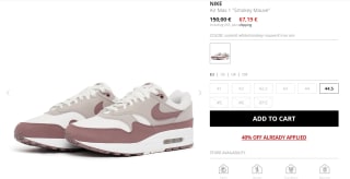 Nike Air Max 1 "Smokey Mauve" voor €67,19 bij Solebox