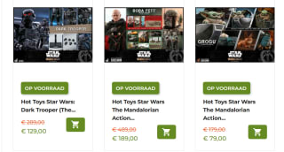 Star Wars Hot Toys figuren vanaf €79 bij Gator