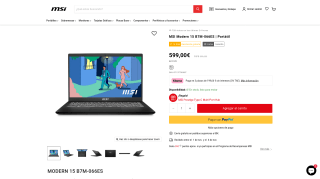 MSI Modern 15 B7M-066ES por 599€