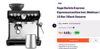 Sage the Barista Express Espressomachine - Mat Zwart voor €449 bij Ibood
