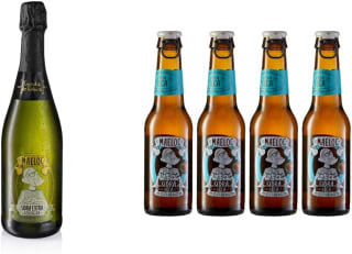 Maeloc Sidra Extra Ecológica de 750 ml y Sidra Seca Pack de 4 x 200 ml por 5,75€