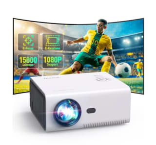 Proyector Portatil 15000 Lumen Full HD 1080P 5G WiFi Bluetooth por 69,99€