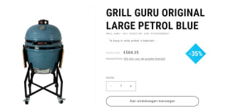Grill Guru original Large petrol Blue voor €584,35 bij HarlemBBQ
