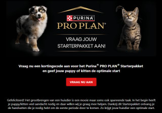 3 kg Purina Pro Plan Puppy of Kitten startpakket voor €5 via kortingsactie op Bol.com