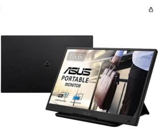 Monitor portátil de 15.6" FullHD ASUS MB16AH (1920x1080, USB-C, Micro-HDMI, Antiparpadeo, Luz azul de baja intensidad, funda plegable) por 198€
