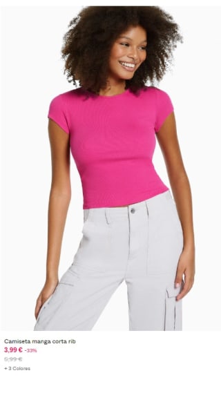 Camisetas de mujer desde 3,99€ desde Bershka