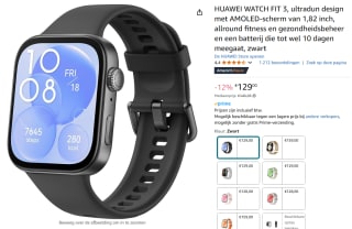 Huawei Watch Fit 3 voor €129 bij Amazon