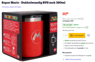 Super Mario mok voor €11,55 bij Bol