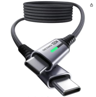 Câble USB C, 2m 100W PD 5A à 6,01€