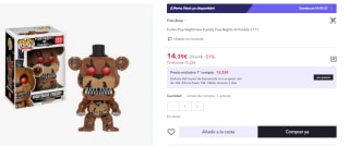 Funko Pop Nightmare Freddy Five Nights At Freddy's por 14.39€ (Cuenta Nueva 7.2€)