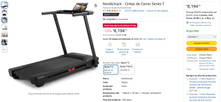 Cintas de Correr Nordictrack Series T por $8,195 | Descuento Amazon
