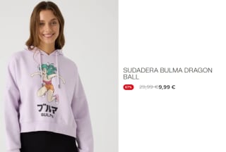 Sudadera para Mujer Bulma Dragon Ball por 9.99€