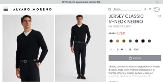 Jersey Cuello V-Neck Alvaro Moreno por 7,79€