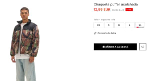 Chaqueta puffer acolchada para Hombre por 12.99€