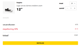 Tot 30% stapelkorting op bijna alles bij Scapino