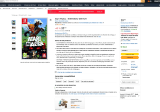 Juego Atari Mania NINTENDO SWITCH por solo 20,29€