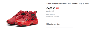 Zapatillas de Basket de Hombre Puma Genetics por 34.99€