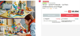 Jeu de construction Lego Friends 41737 Le Parc d’Attractions à la Plage à 59,99€