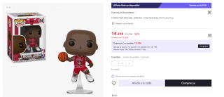Funko Pop! Michael Jordan por 14.39€ (Cuenta Nueva 8.63€)