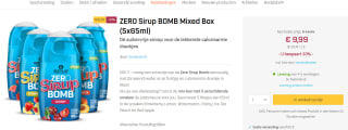 5x65ml Zero Sirup bomb - Mixed Box voor €9,99 bij Bodylab