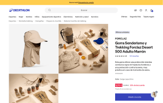 Gorra senderismo trekking Forclaz Desert 500 adulto por 9,99€