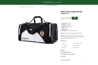 Bolsa de viaje Valencia Kappa 2009-10 por solo 20,69€