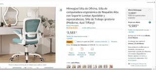 Silla ergonómica Mimoglad de oficina por $1569