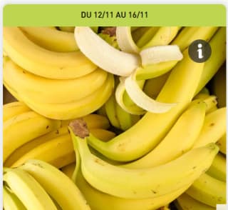 Banane Cavendish-Catégorie 1/Calibre P20 à 0,99€