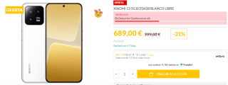 Móvil Xiaomi 13 5G de 8GB/256GB por 689€