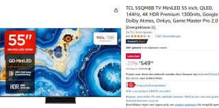 TCL 55QM8B/C805 Mini-LED TV voor €549 bij Amazon