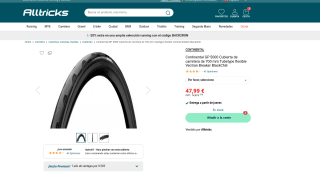 Cubierta Continental GP 5000 de carretera de 700 mm Tubetype flexible Vectran Breaker BlackChili por 47,99€