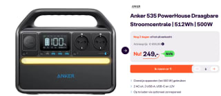 Anker 535 PowerHouse Draagbare Stroomcentrale | 512Wh | 500W voor €249 bij Ibood