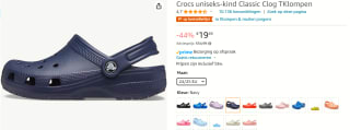 Crocs Kids Classic Clog Navy voor €19,49 bij Amazon