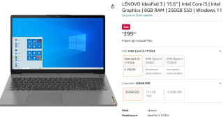 LENOVO IdeaPad 3 15ITL6 Intel Core i3-1115G4 15.6inch voor €399,99 bij Amazon