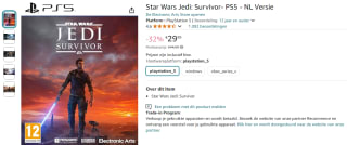 Star Wars Jedi: Survivor (PS5) voor €29,99 bij Amazon en Bol