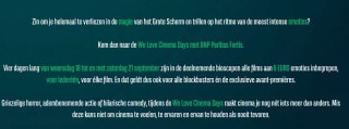 Tickets voor de bioscoop voor €6 tijdens de We love cinema days in Belgie