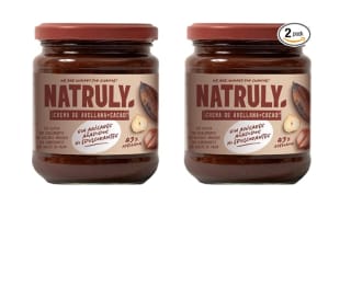 Pack 2 x 285grs de NATRULY Crema de Avellanas y Cacao Sin Azúcar y Sin Edulcorantes, con Fibra de Achicoria, 43% Avellana por 11.18€